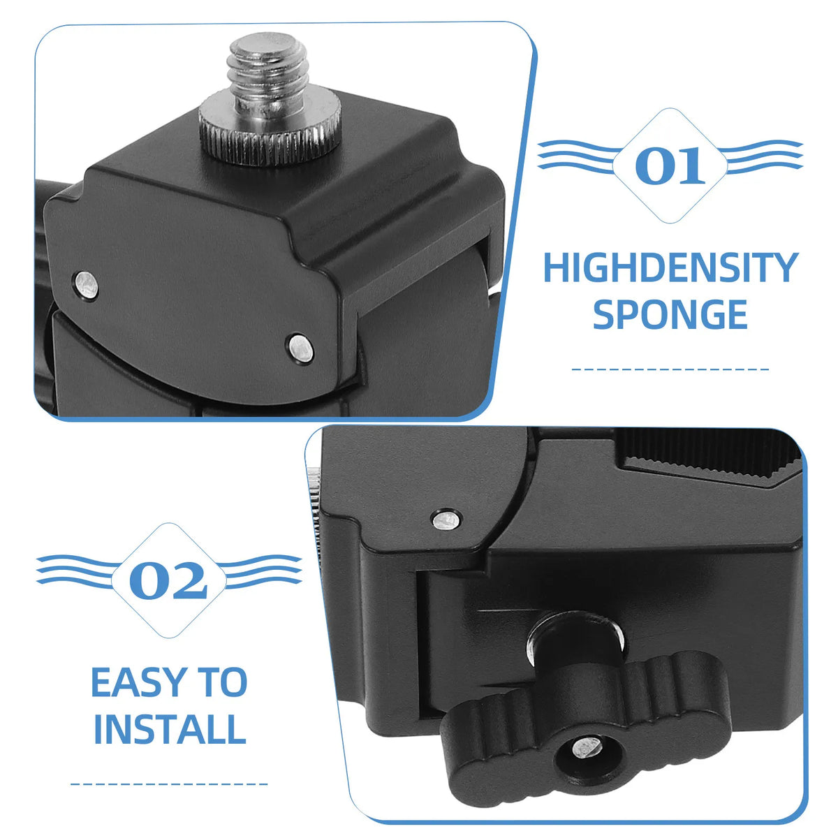 Mic Stand Clamp Adapter – Compact 3/8" Mount for Tripods & Poles Mic Stand Adapter PLUSH