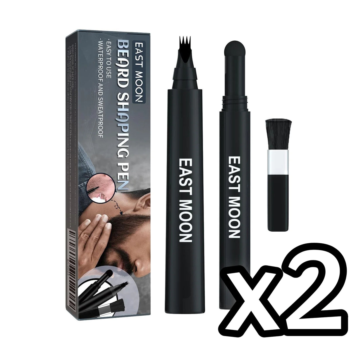 Waterproof Beard Filler Pen Set – 2-in-1 Grooming Kit Beard Grooming Pen PLUSH 2 SET