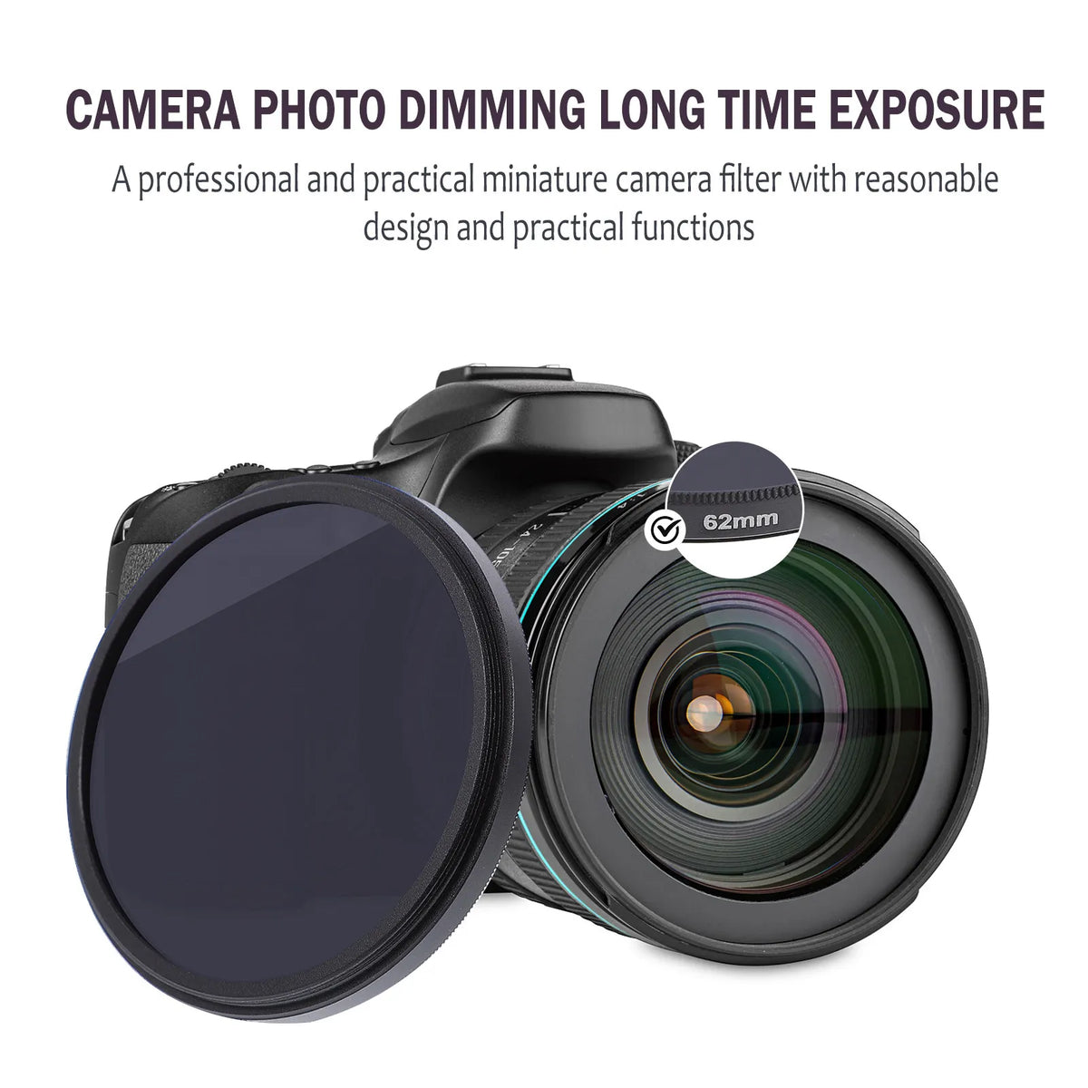 62mm Variable ND32 Neutral Density Camera Lens Filter Camera Lens Filter PLUSH