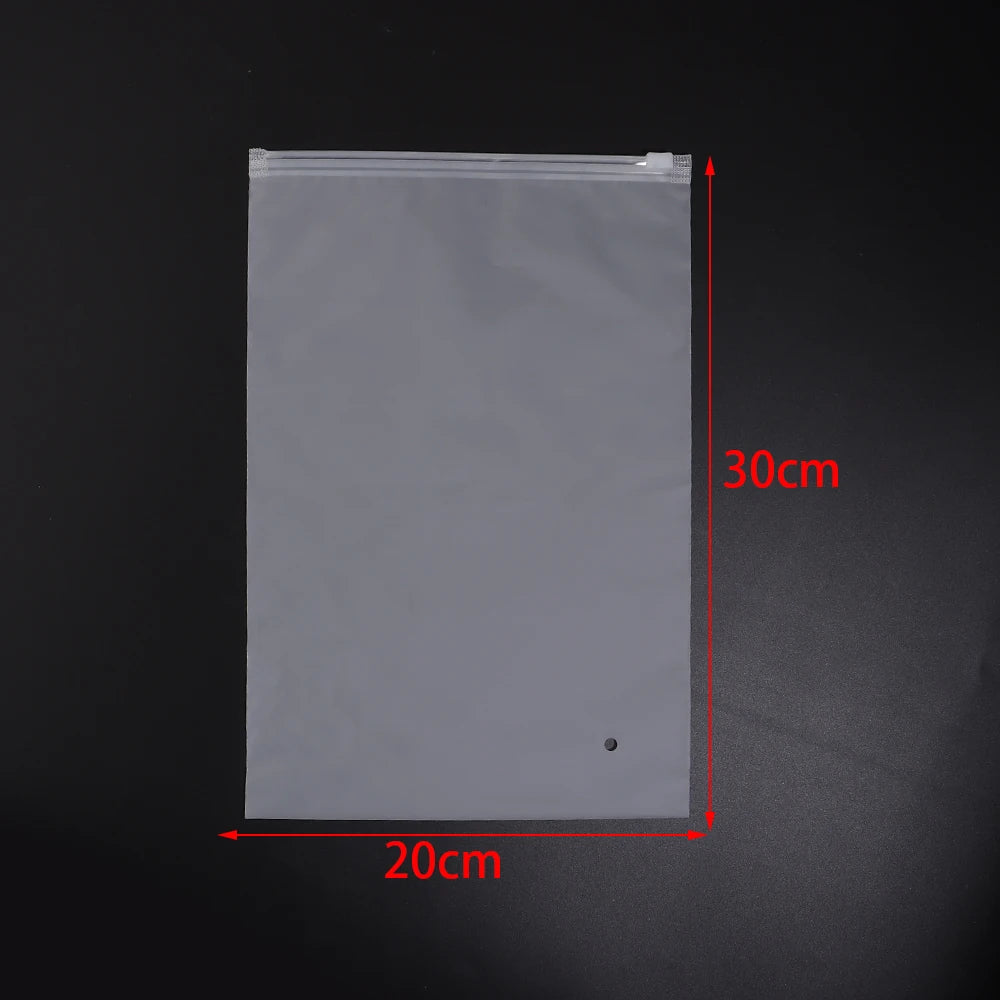 Matte Frosted Ziplock Bags – Jewelry & Craft Storage Pouches Ziplock Storage Bags PLUSH 20X30cm 10pcs