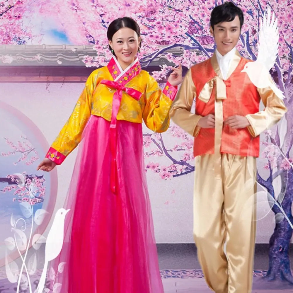 Women's Traditional Korean Hanbok Dress – Multicolor Stage Costume Traditional Costume Dress PLUSH