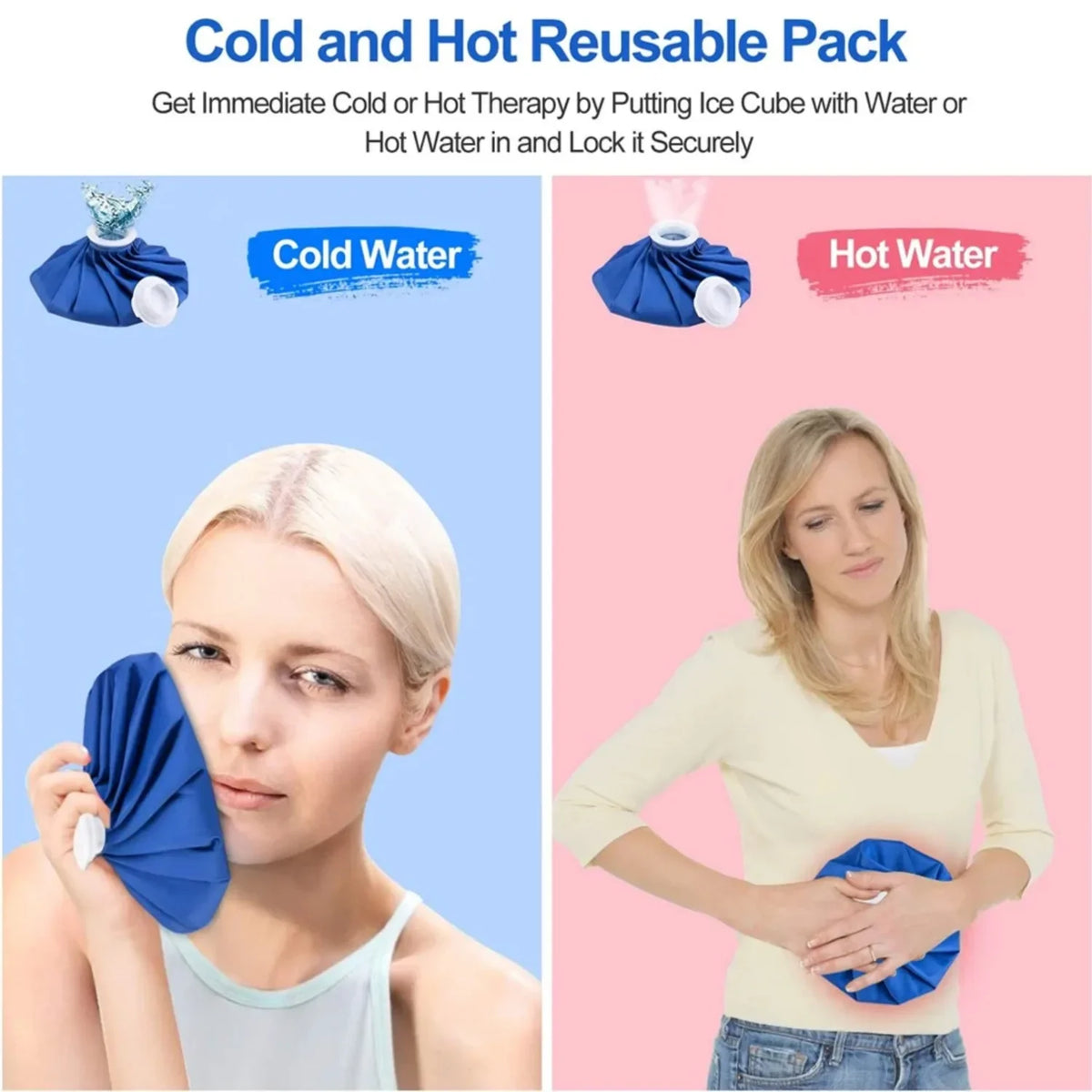 Reusable Hot & Cold Ice Bag Pack – 3 Sizes for Body Hot Cold Ice Bag PLUSH