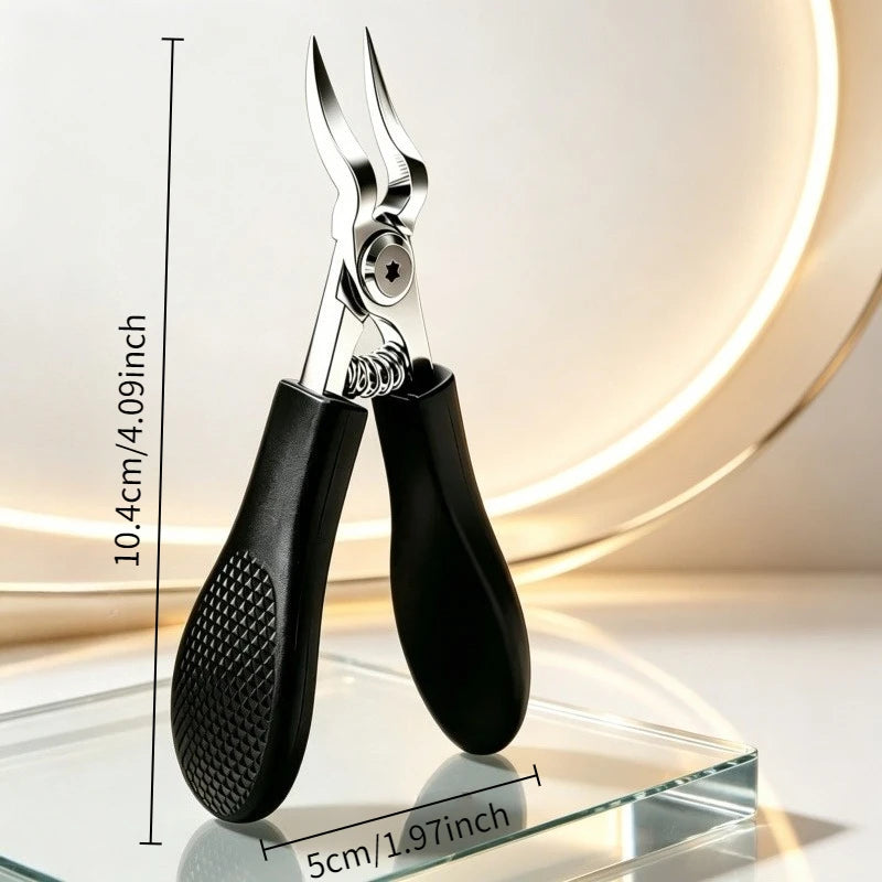 Stainless Steel Nail Clipper & Cuticle Nipper – Curved Blade Nail Clipper Tool PLUSH