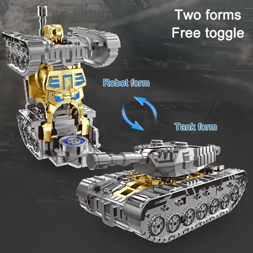 Fingertip Gyroscope Tank Deformation Robot Mini Spinning Toy Transforming Fidget Toy PLUSH