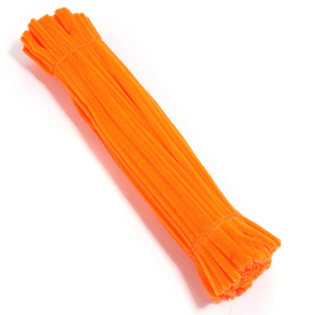 100pcs Chenille Pipe Cleaners – DIY Crafts & Jewelry Making Craft Wire Supplies PLUSH orange 30cm
