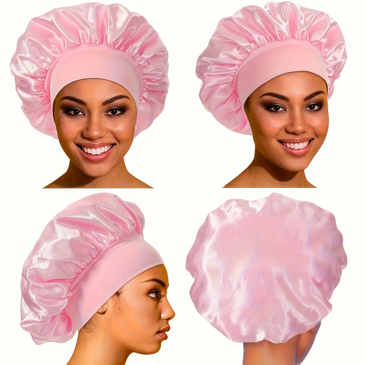 WANMEI Pink Heatless Curling Rods Set – 9pc Hair Styling Kit Heatless Hair Curlers PLUSH