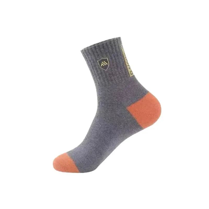 Men's Thick Cotton Socks Set – 5 Pairs, Breathable Mid-Tube Cotton Socks Set PLUSH