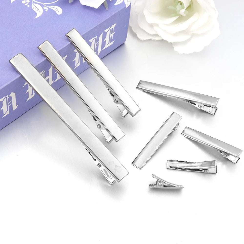 Metal Alligator Hair Clip Bases 20-50pcs | DIY Jewelry Making Hair Clip Findings PLUSH