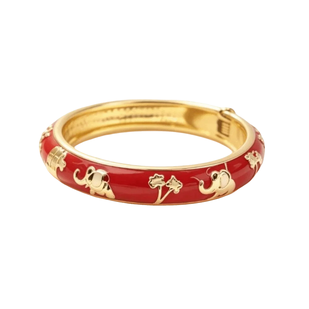 Colorful Cloisonne Enamel Bangle – Floral Butterfly Bracelet Enamel Bangle Bracelet PLUSH Type F