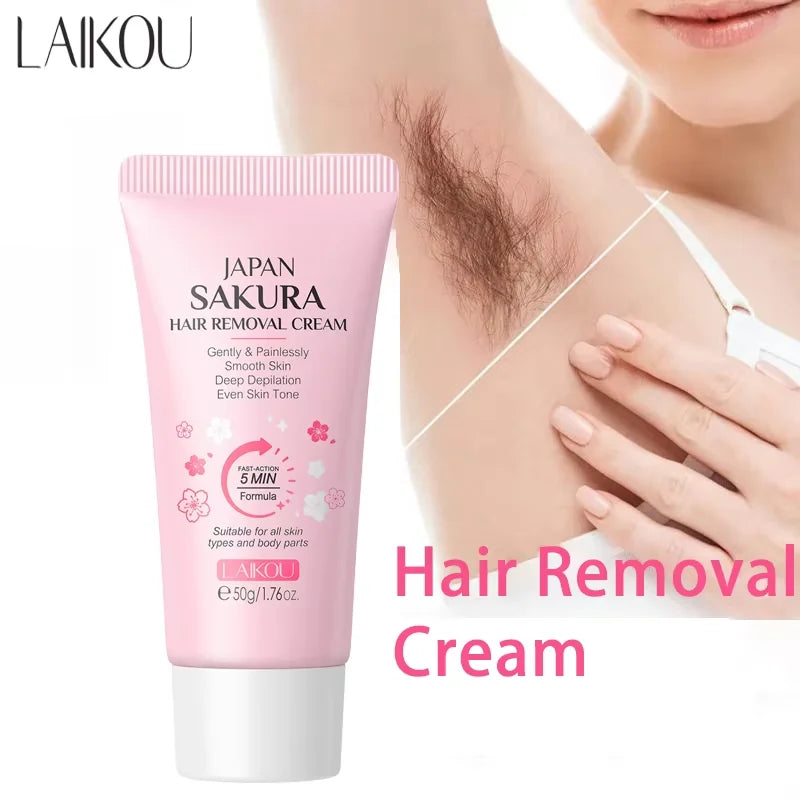 PWYUMAN Sakura Hair Removal Cream 50g – Men & Women Hair Removal Cream PLUSH