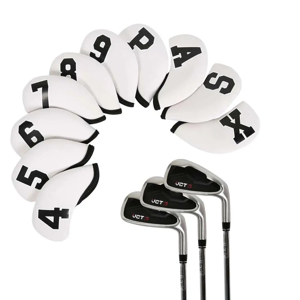 Golf Iron Head Covers Set – 10pcs Neoprene Wedge Protectors Golf Iron Covers PLUSH