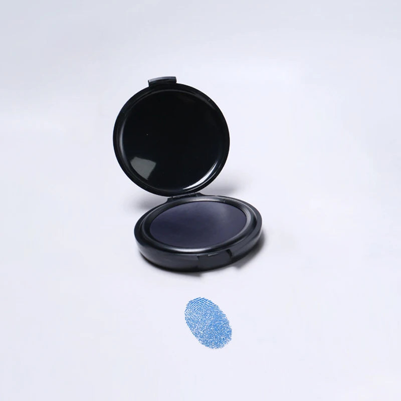 Fingerprint Ink Pad – Thumbprint Stamp for Notary & ID Cards Fingerprint Ink Pad PLUSH Blue