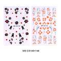 3D Halloween Nail Decals – Skull & Gothic Vine Stickers 2pcs Nail Art Decals PLUSH SW-CS145 146