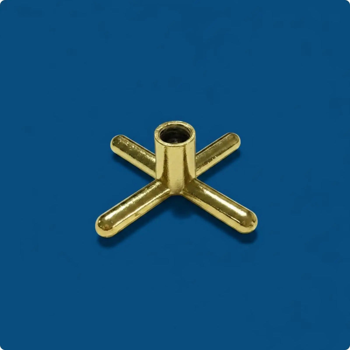 Gold Plated Billiards Bridge Head 5-Pack – Pool Cue Rest Billiard Cue Rest PLUSH MetalCrossFork