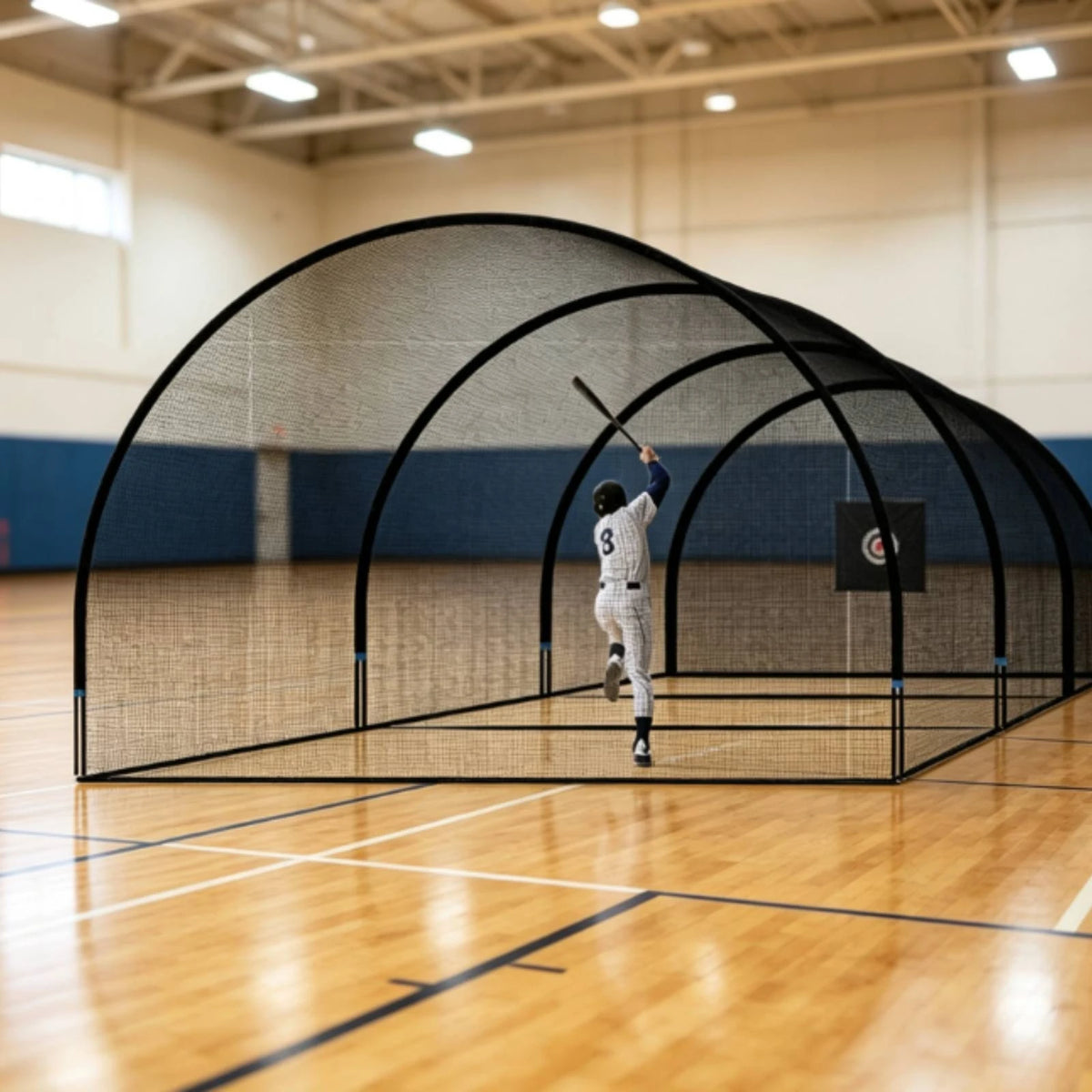 Arched Baseball Batting Cage with Frame | Backyard Training Baseball Batting Cage PLUSH