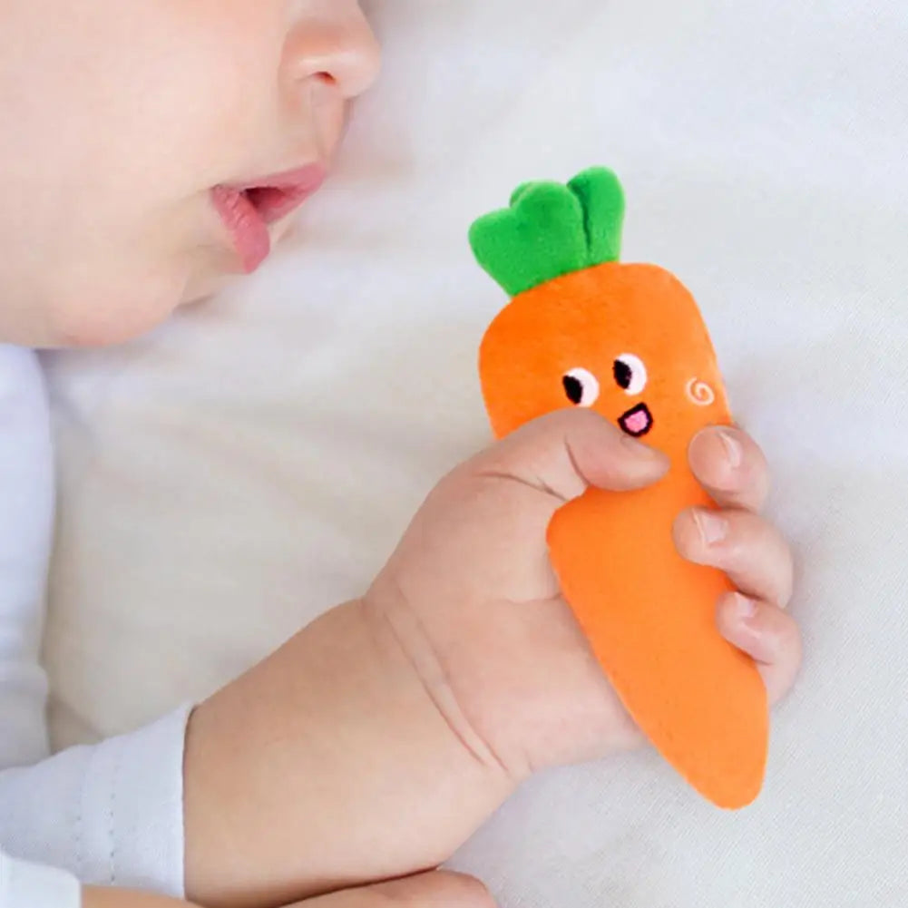 Baby Plush Fruit Soothing Toy – Soft Hand-Held Carrot Banana Baby Plush Toy PLUSH