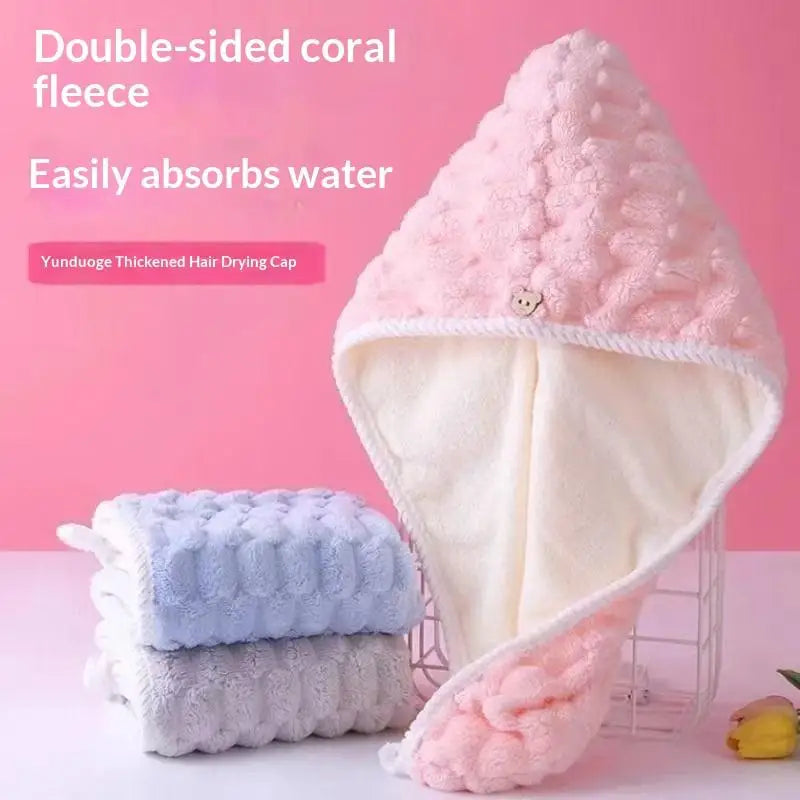 Women's Thickened Absorbent Dry Hair Cap | Quick Drying Dry Hair Cap PLUSH
