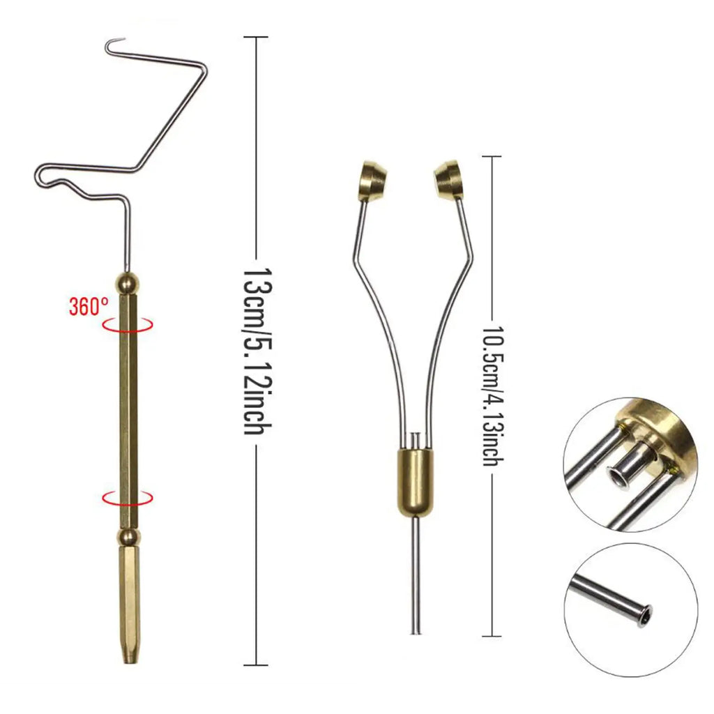 Professional Fly Tying Tool Set – Vise, Bobbin & Knot Finisher Fly Tying Kit PLUSH