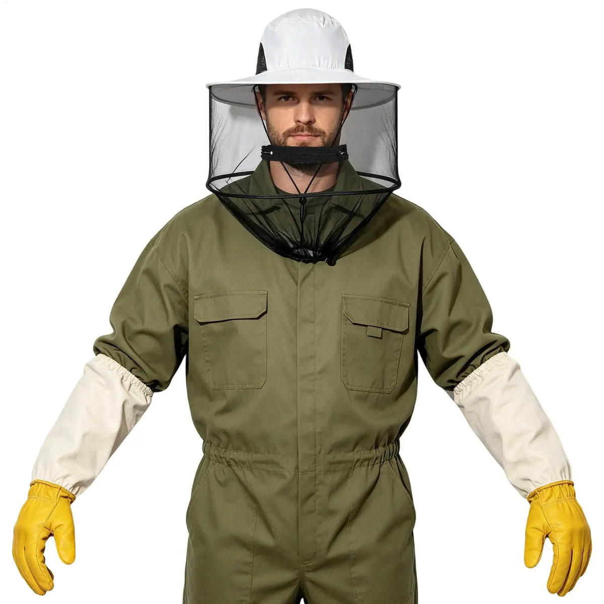 Beekeeping Hat & Gloves Set – Mesh Veil Protective Gear Beekeeping Protective Set PLUSH