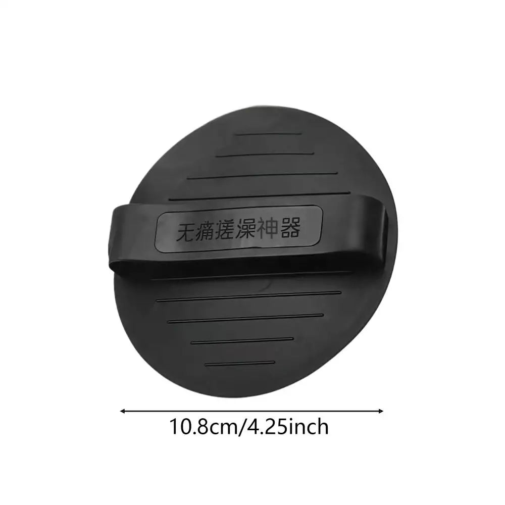 Rubber Exfoliating Bath Scrubber – Circular Body Shower Brush Bath Scrubber Brush PLUSH Black 1PC
