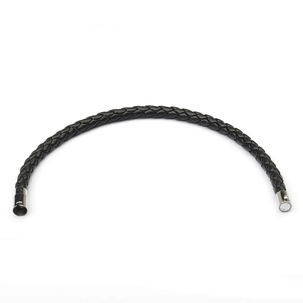 Braided Leather Bracelet Unisex Magnetic Clasp – Multi Colors Leather Cord Bracelet PLUSH