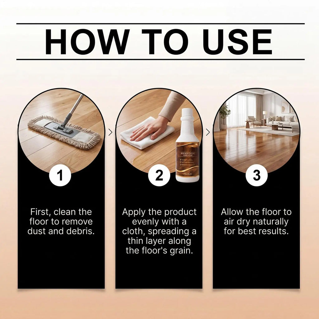 Floor Shine Restorer 120ml – Wood Polish & Scratch Repair Floor Polish Spray PLUSH