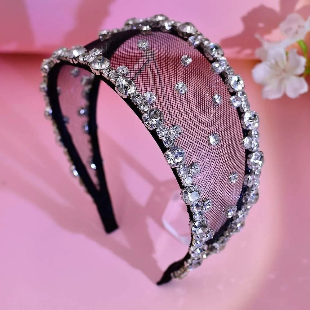 Luxury Rhinestone Wedding Tiara Headband | Baroque Hairband Bridal Tiara Headband PLUSH