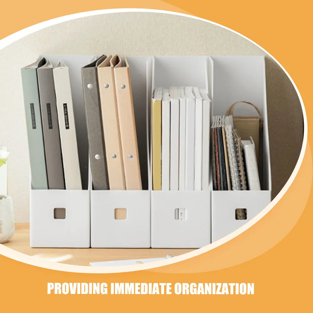 4-Pack Transparent Hanging File Storage Box Document Organizer File Storage Organizer PLUSH