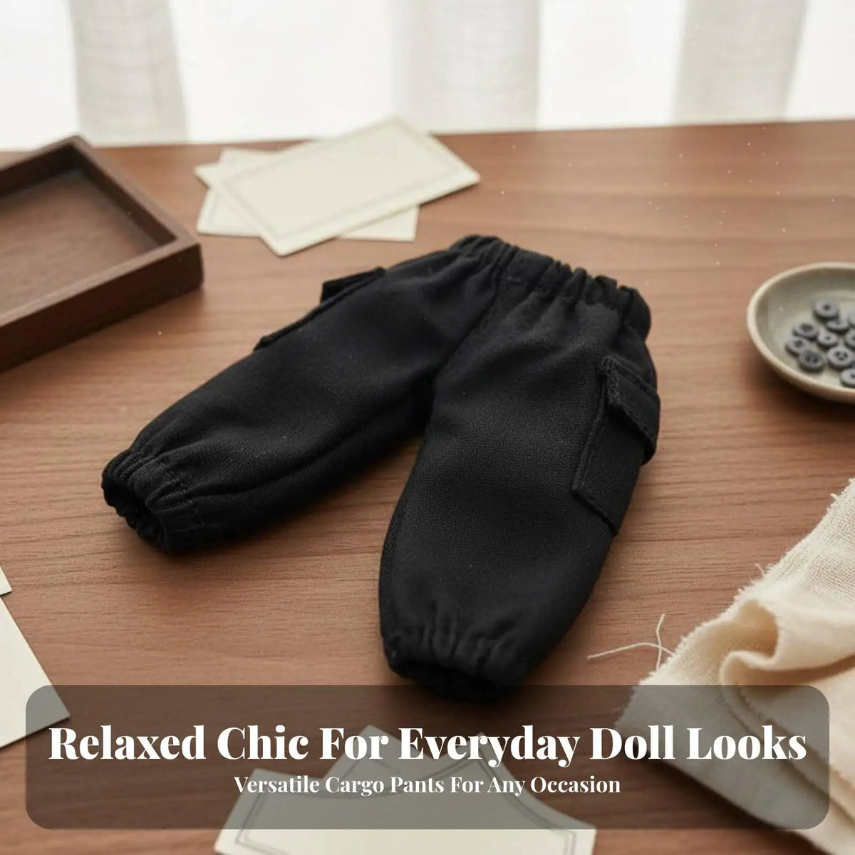 OB11 Cargo Pants 1/12 BJD Doll Trousers – Elastic Waist Doll Clothing PLUSH