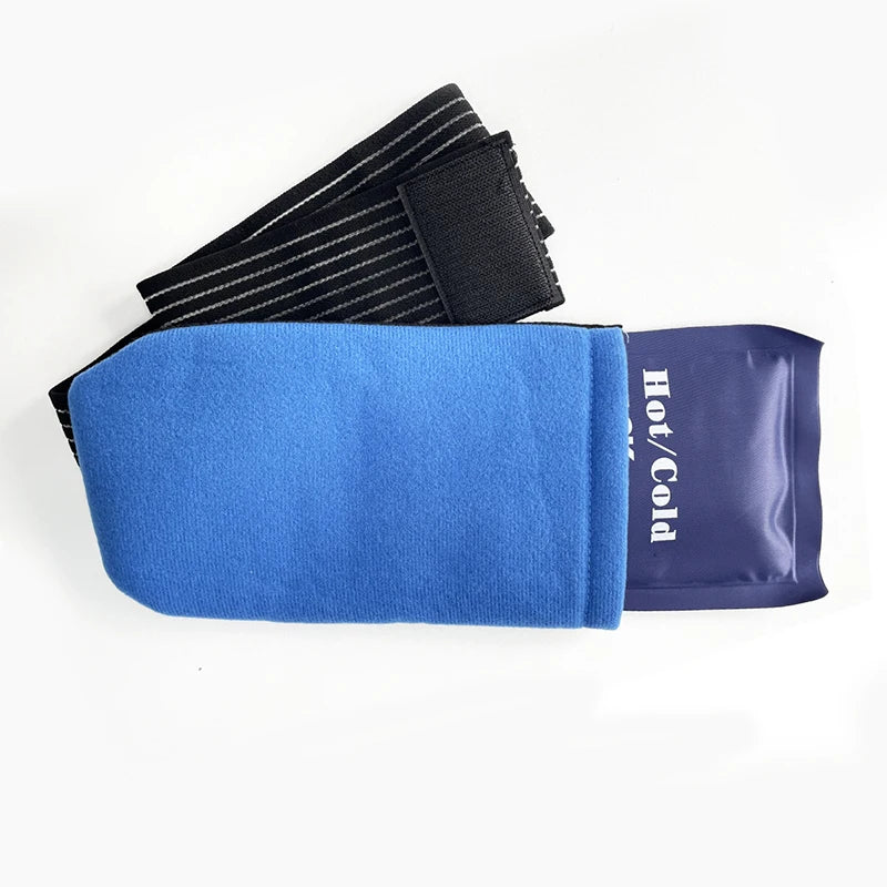 Reusable Gel Ice Pack Adjustable Strap – Hot Cold Compress Wrap Hot Cold Compress Wrap PLUSH Blue