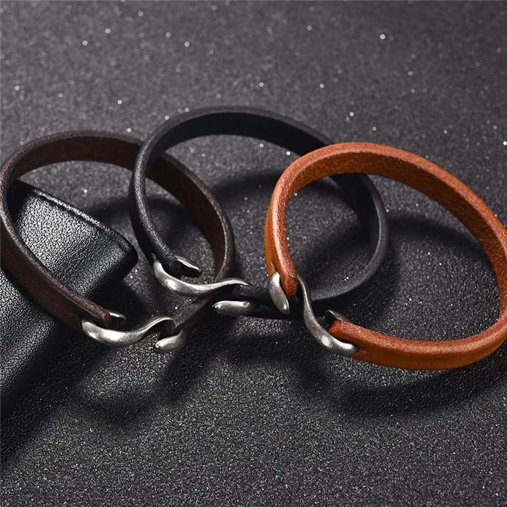 Punk Vintage Leather Link Bracelet for Men & Women | Gift Leather Bracelet PLUSH