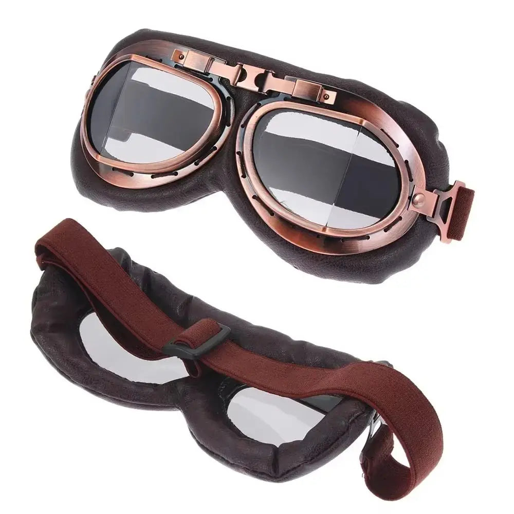 Retro Motorcycle Goggles – Windproof, Dustproof & UV Shield Motorcycle Goggles PLUSH