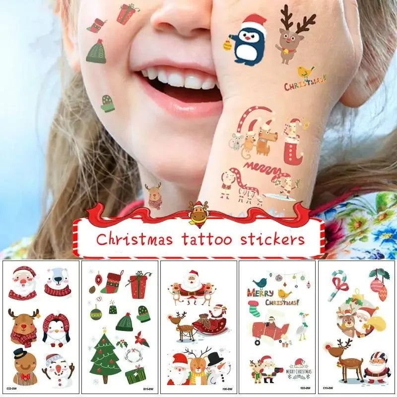 Christmas Temporary Tattoo Stickers – 3D Glow Waterproof Temporary Tattoo Sticker PLUSH