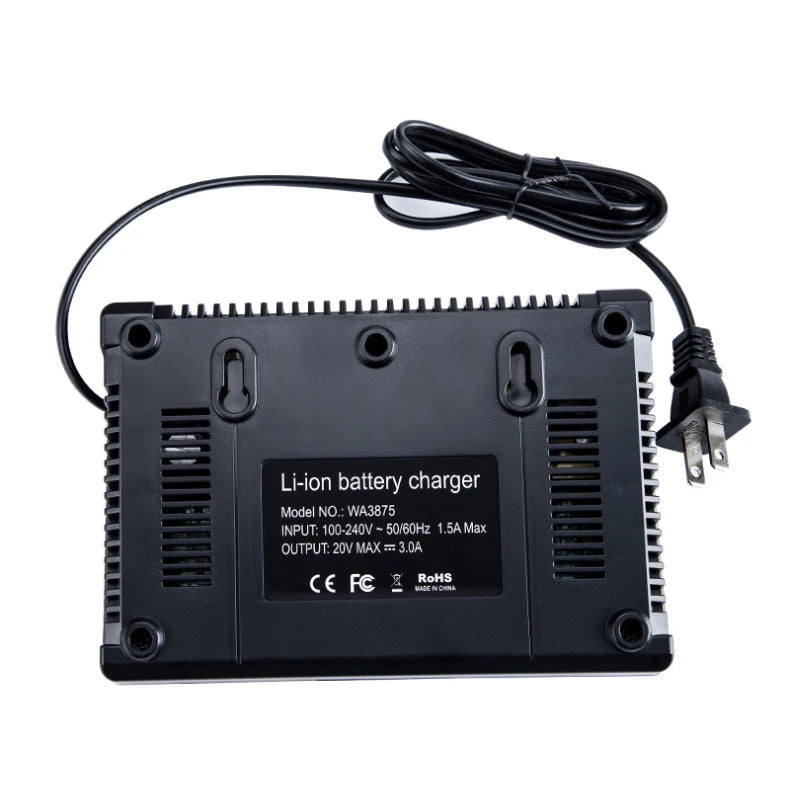 Worx 18V 20V Li-ion Battery Charger WA3875 EU Plug 2A/3A Battery Charger PLUSH