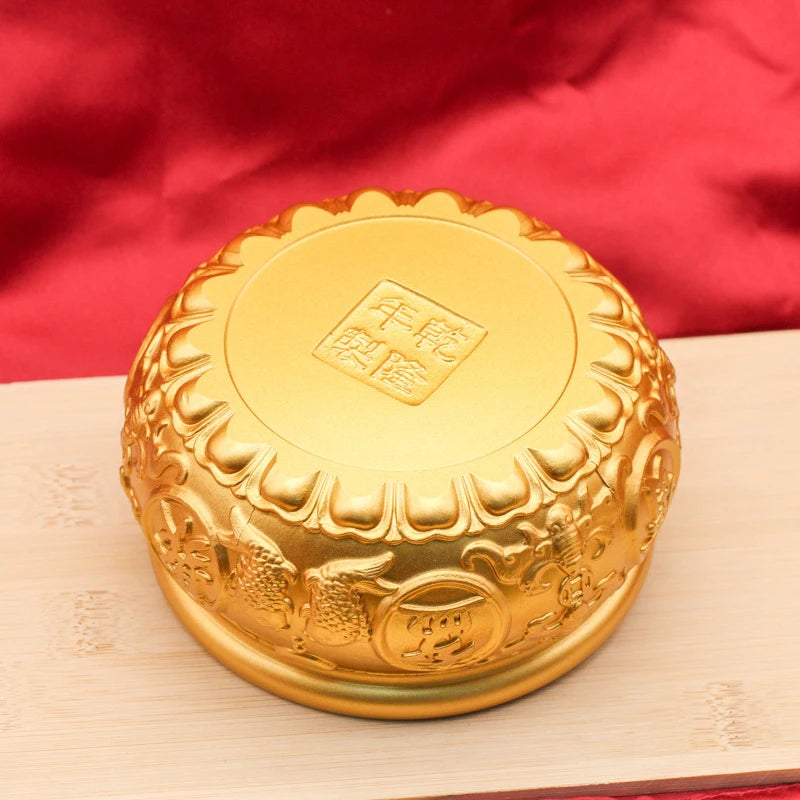 Brass Cornucopia Treasure Bowl Ornament – Good Luck Home Decor Desktop Home Ornament PLUSH