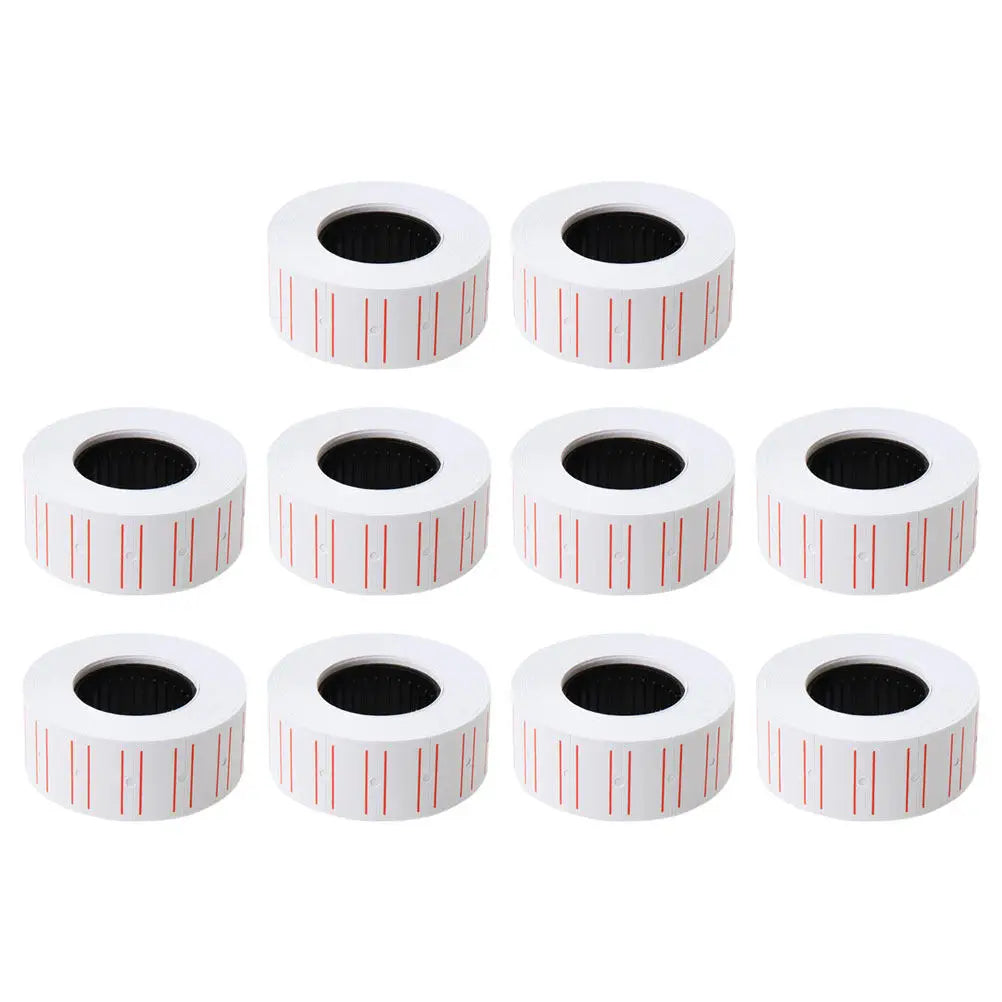 10 Rolls Adhesive Pricing Labels – 40,000 Stickers for Retail Adhesive Pricing Labels PLUSH