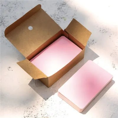 100 Blank Kraft Paper Cards – Flashcards, Gift Tags & Notes Blank Paper Cards PLUSH Pink