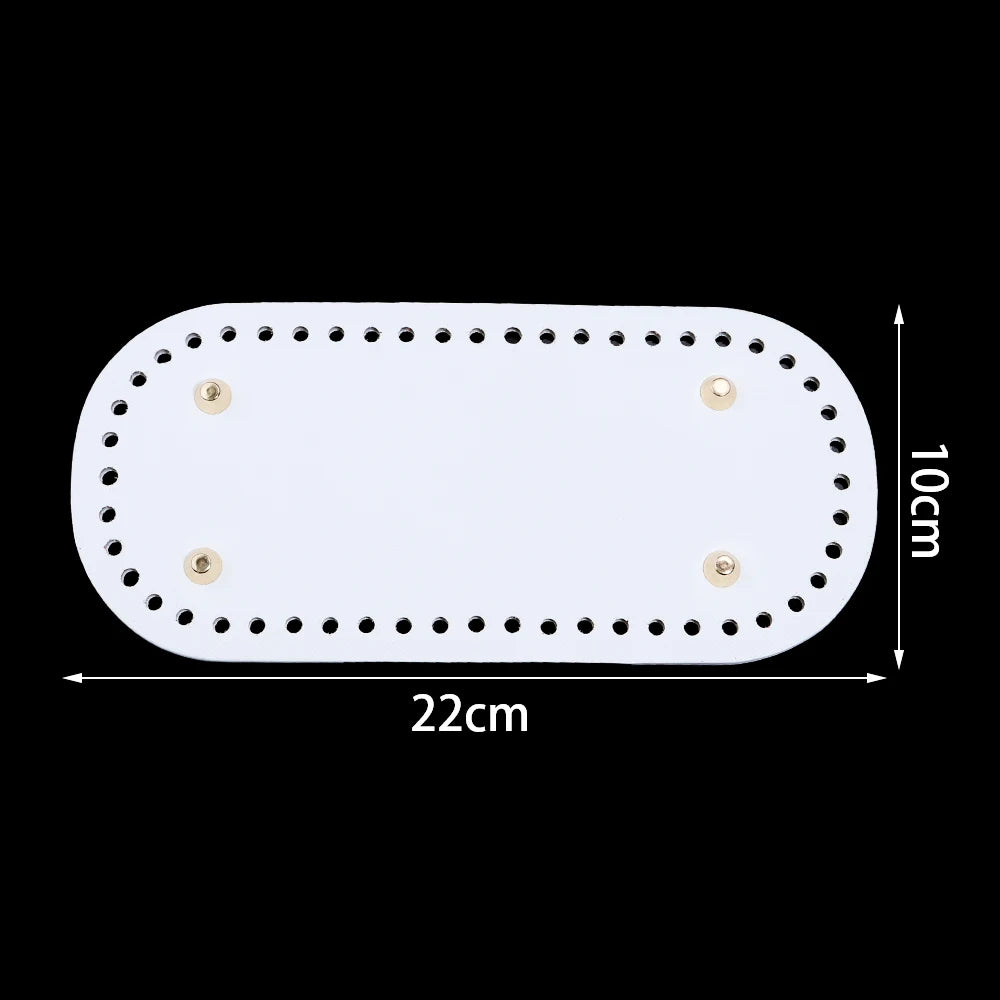 PU Leather Bag Base with Rivets – DIY Handbag Bottom Pad