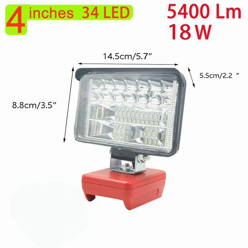 LED Work Light for Milwaukee M18 18V Battery | 3–8 Inch LED Work Light PLUSH 4 inches China Mainland