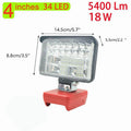 LED Work Light for Milwaukee M18 18V Battery | 3–8 Inch LED Work Light PLUSH 4 inches China Mainland