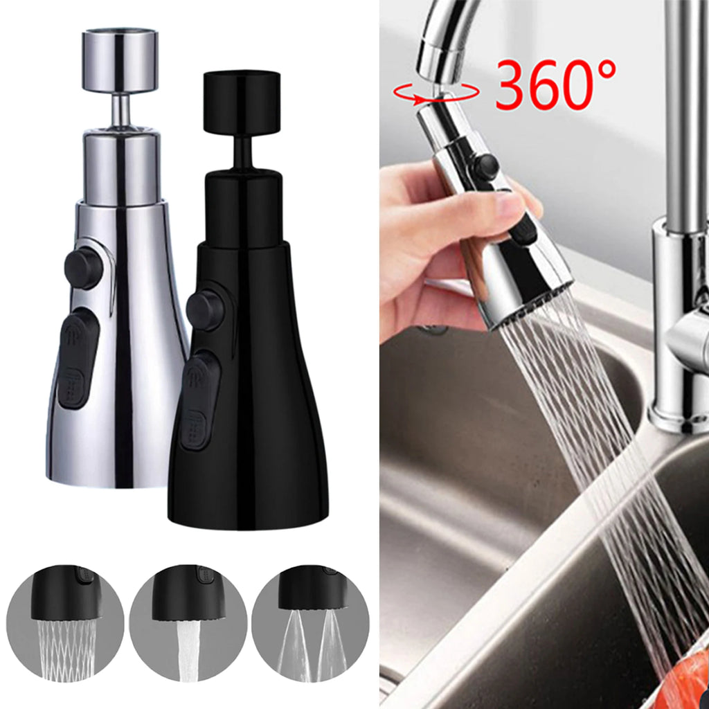 3-in-1 Kitchen Faucet Extender – 720° Swivel Sprayer Faucet Extender PLUSH