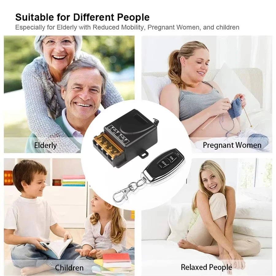 433MHz Wireless Relay Switch 30A – Remote Control AC/DC Wireless Relay Switch PLUSH