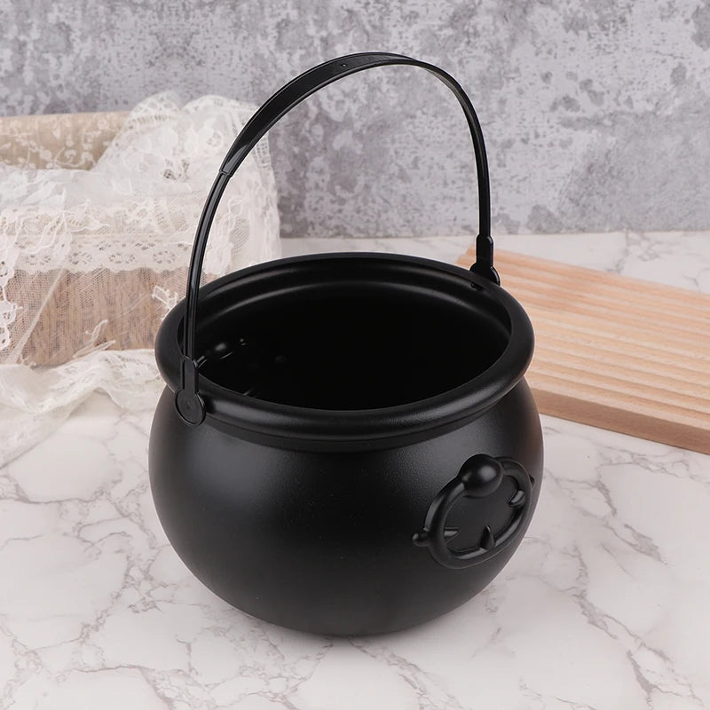 Large Witch Cauldron Candy Bucket – Halloween Table Décor Prop Halloween Decoration PLUSH