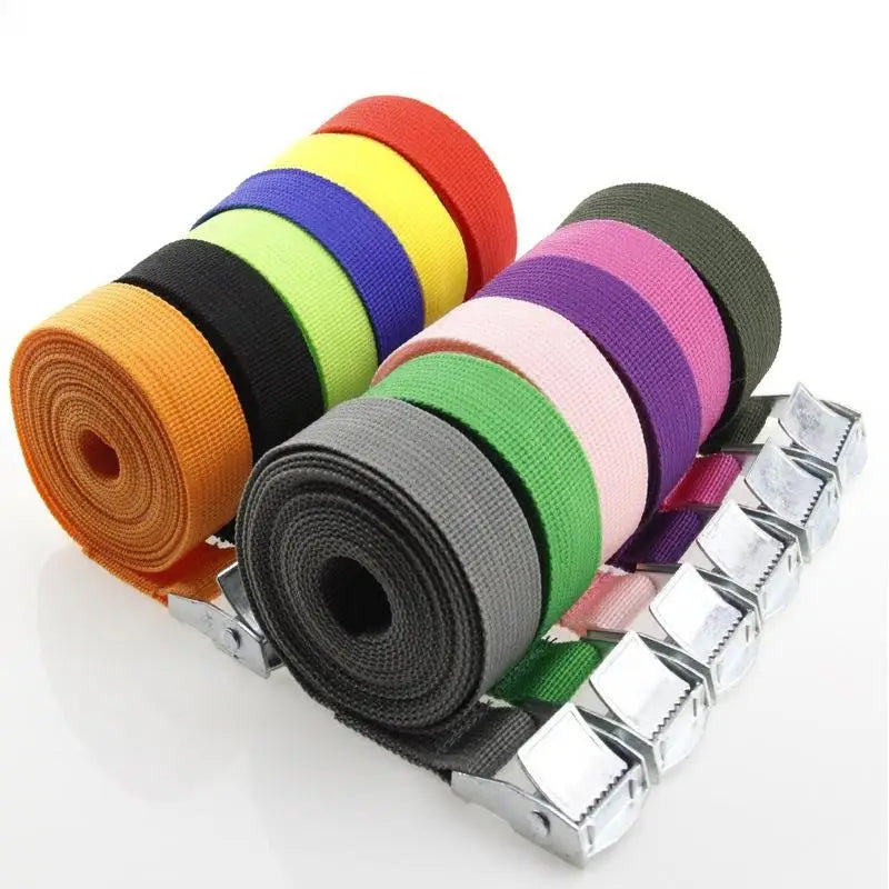 Adjustable Tie Down Cargo Strap 1–5M | PP Webbing Zinc Buckle Cargo Tie-Down Strap PLUSH