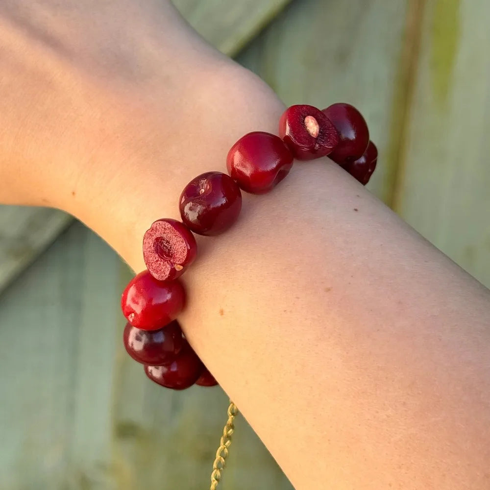 Resin Fruit Beaded Bracelet | Y2K Boho Summer Jewelry Beaded Bracelet PLUSH Style 11