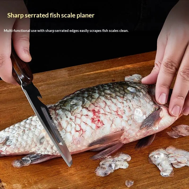 2-in-1 Serrated Vegetable Peeler & Knife – Wooden Handle Vegetable Peeler PLUSH
