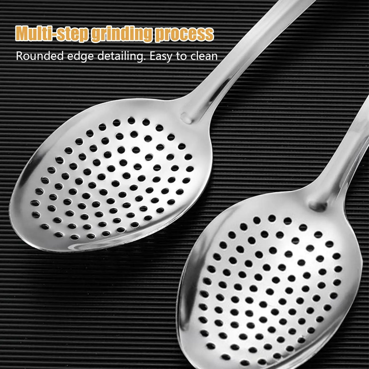 Stainless Steel Slotted Spoon Skimmer & Kitchen Strainer Kitchen Strainer Spoon PLUSH