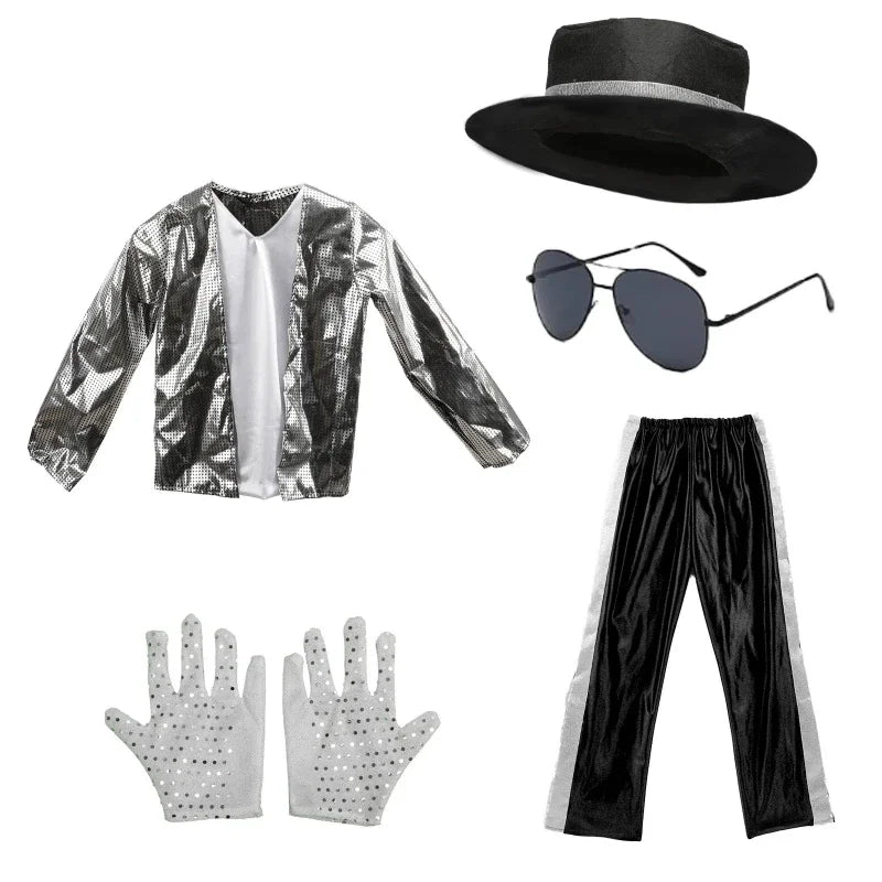 1970s Pop Star Kids Halloween Costume 5-Piece Set Kids Costume Set PLUSH