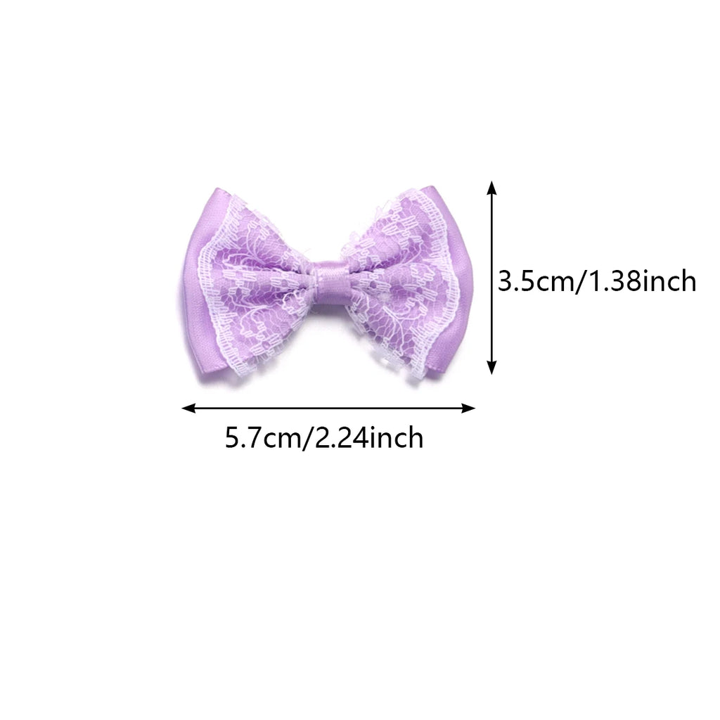 20pcs Double Layer Satin Ribbon Bows – Colourful DIY Craft Ribbon Craft Bows PLUSH