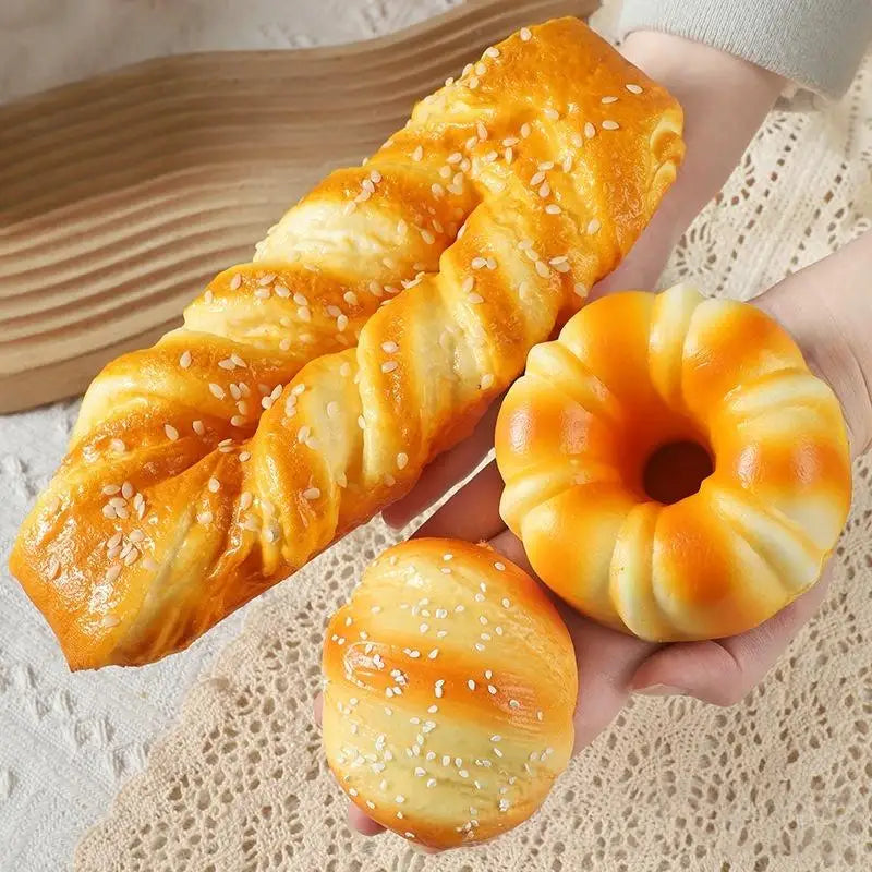 Simulation Bread Squeeze Fidget Toy – Squishy Food Novelty Squishy Fidget Toy PLUSH